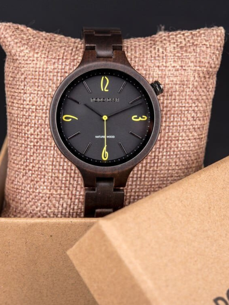 Dark Wood Couple Watches