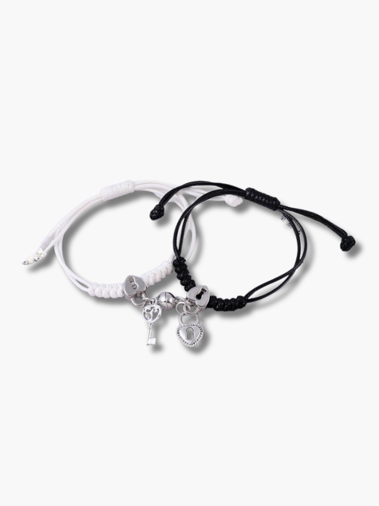 Lock and Key Bracelet for Couples