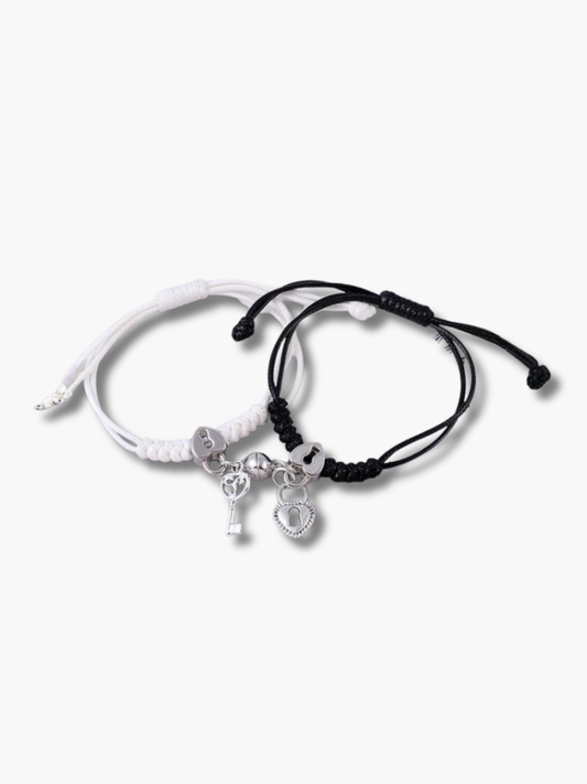 Lock and Key Bracelet for Couples