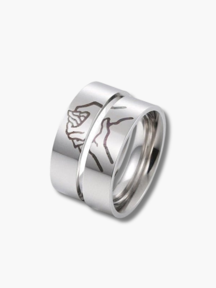 Holding Hands Couple Ring