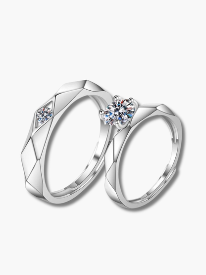 Engagement Silver Rings for Couples