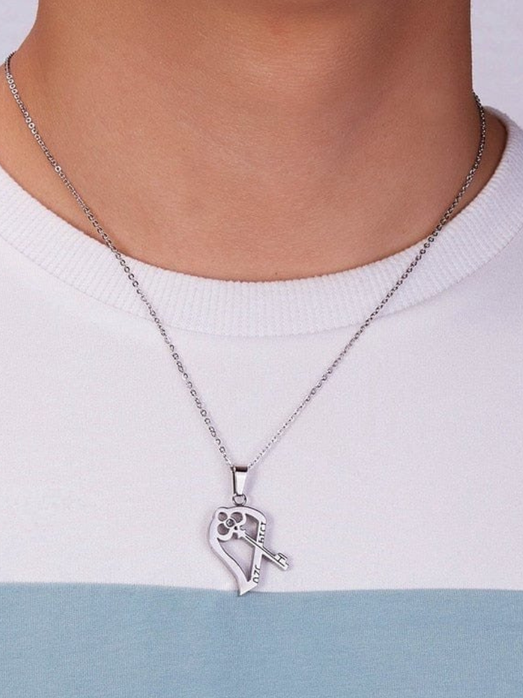 Lock and Key Couple Necklace