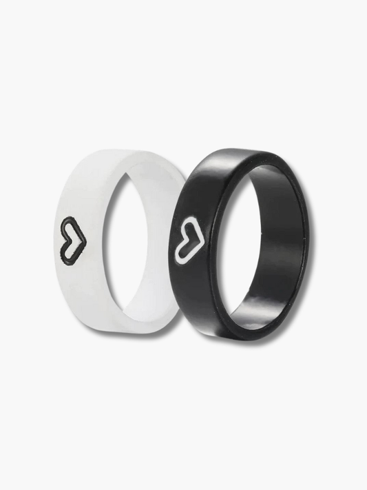 Duo Anneaux Coeur