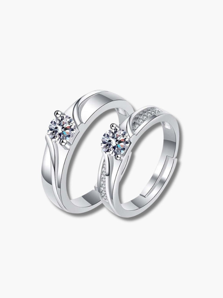 Silver Couple Promise Rings
