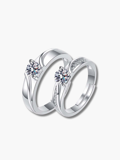 Silver Couple Promise Rings