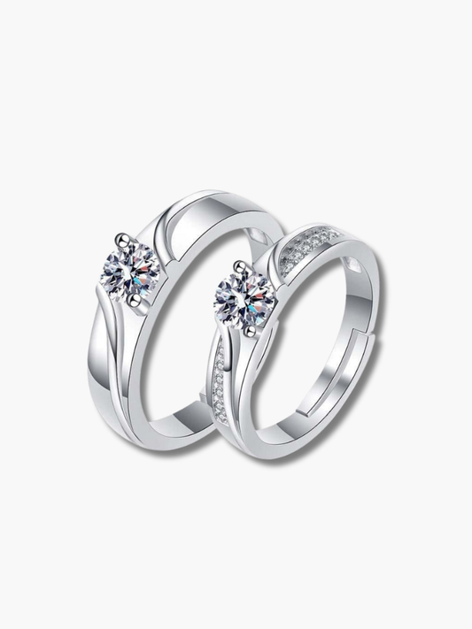 Silver Couple Promise Rings