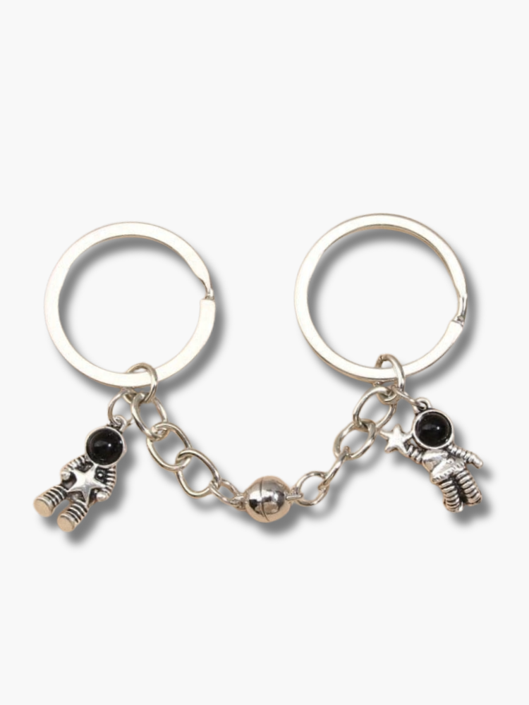 Astronaut Matching Couple Keychain