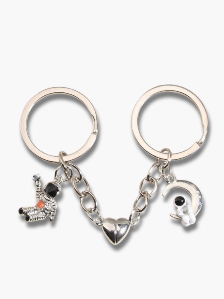 Astronaut Matching Couple Keychain