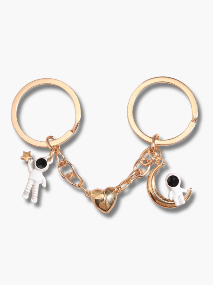 Astronaut Matching Couple Keychain