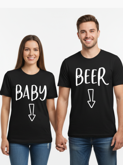 Baby & Beer Couple T-shirt