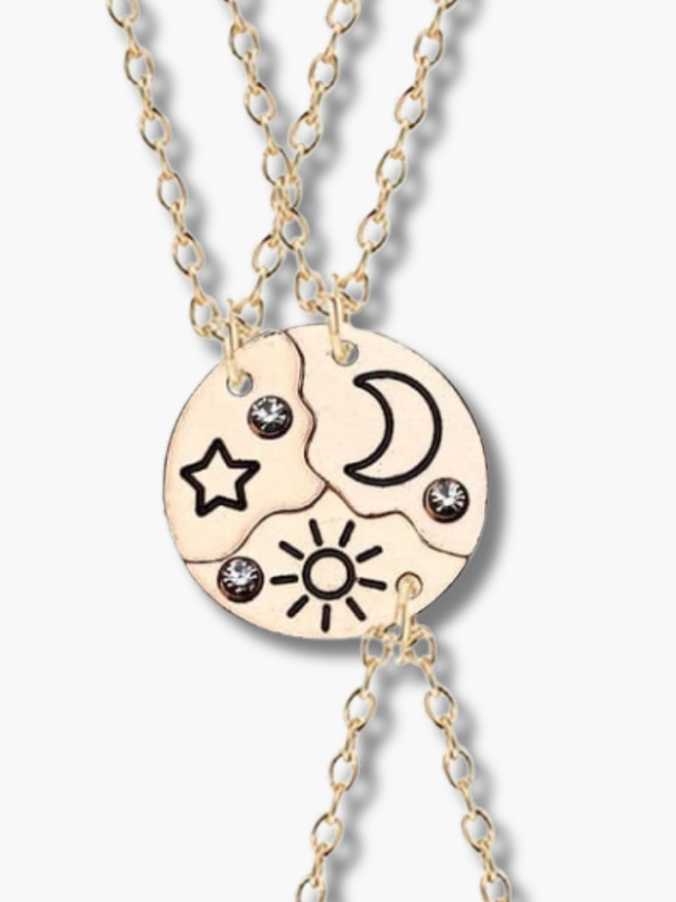Best Friends Necklace Set 3 piece