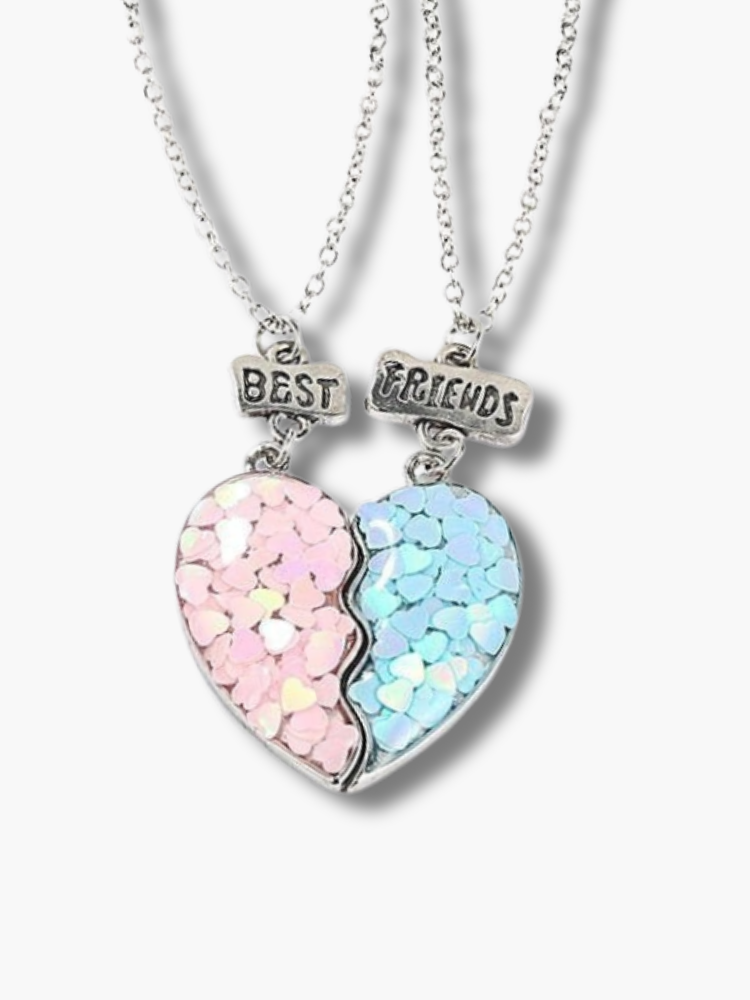 Best Friends Split Heart Necklace