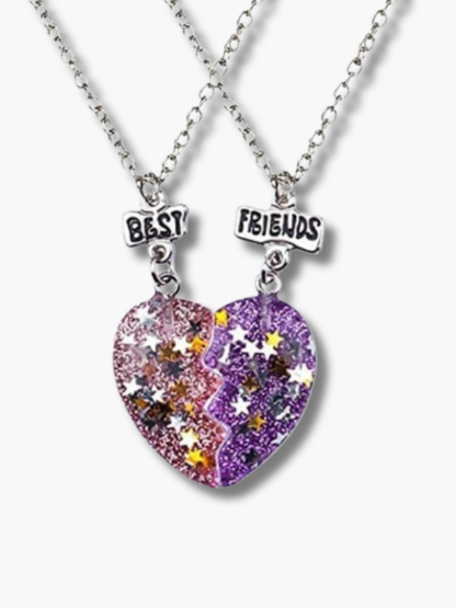 Best Friends Split Heart Necklace