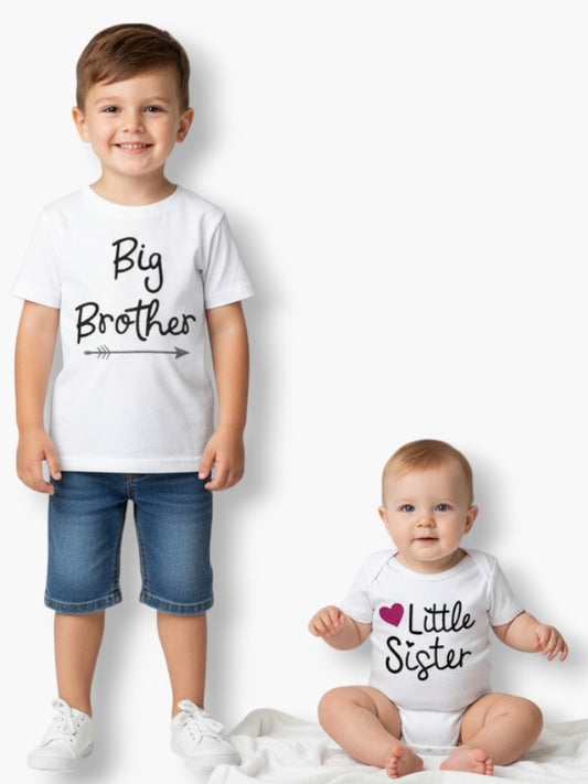 Big Brother Little Sister White T-shirts