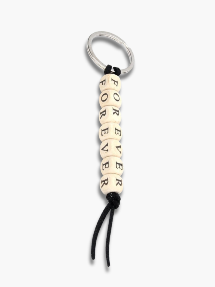 Couple Keychains Wooden Beads