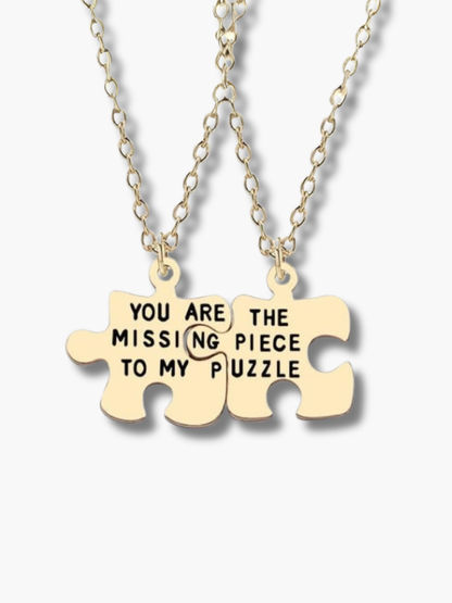 Couple Necklace Puzzle Piece