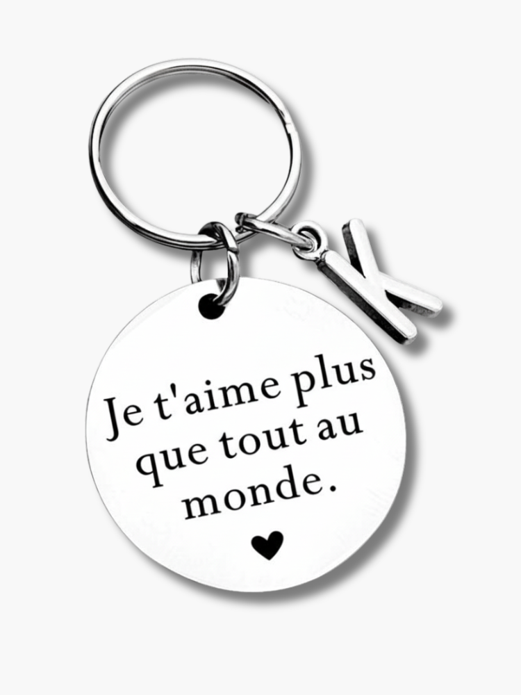 Couples Initials Keychain