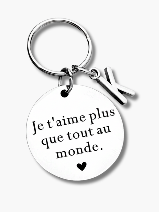 Couples Initials Keychain
