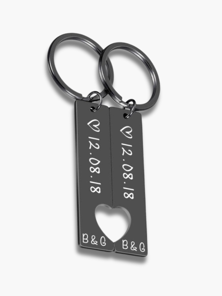 Couples Keyring Personalised Date