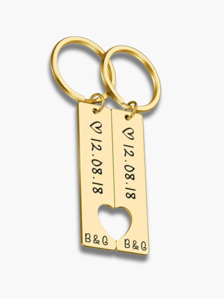 Couples Keyring Personalised Date