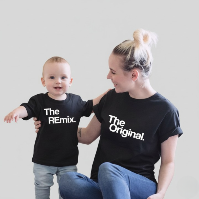 Cute Mother and Son Matching Shirts