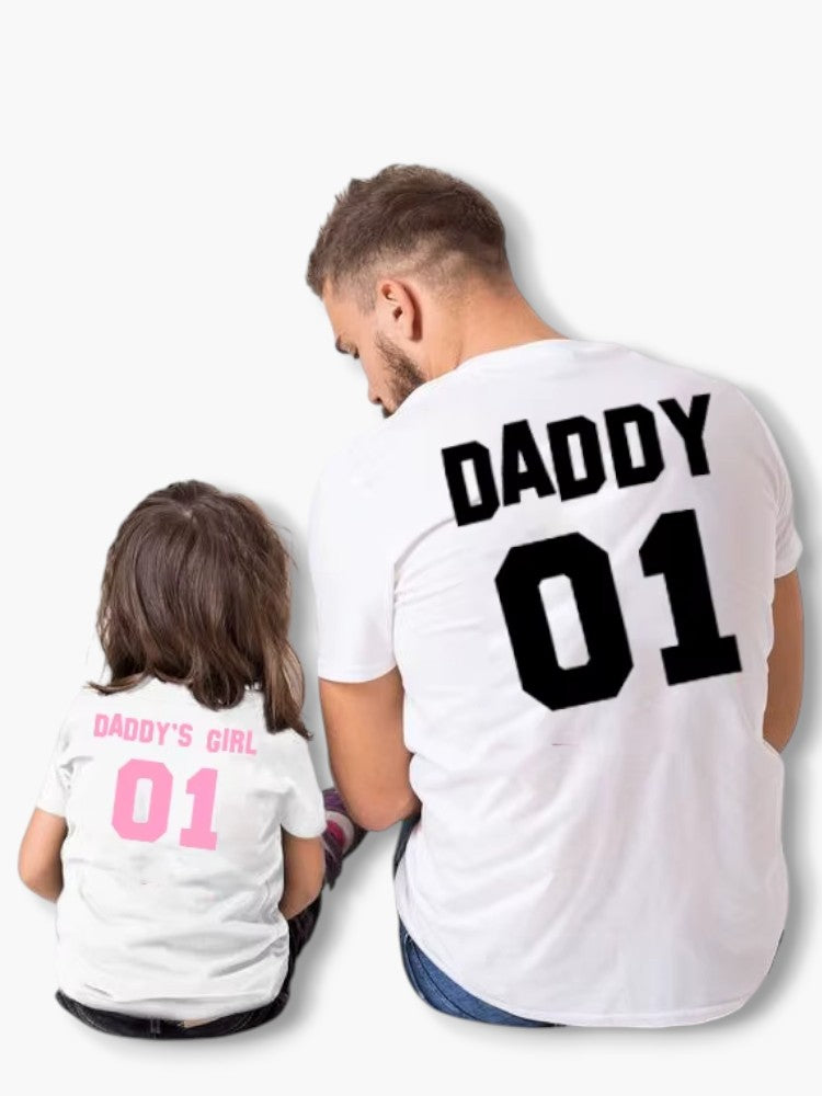 Dad and Daughter Number 01 T-shirts