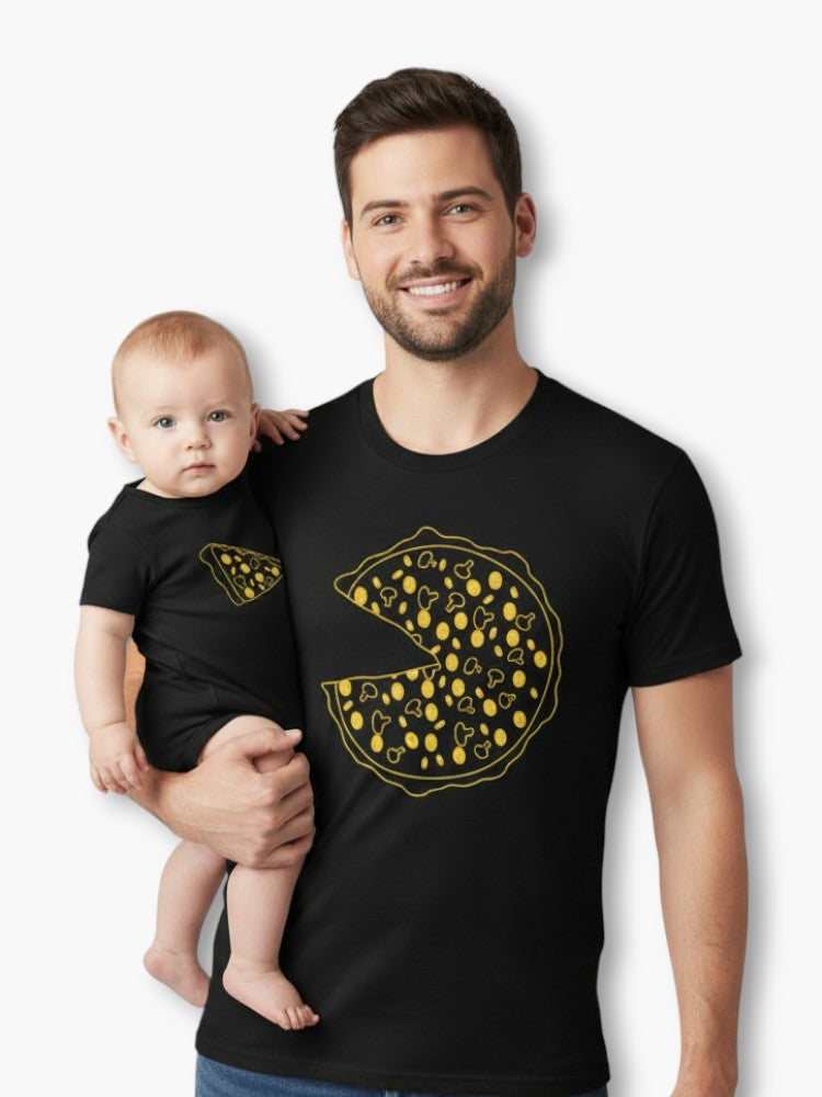 Dad and Son Matching Pizza T-shirts