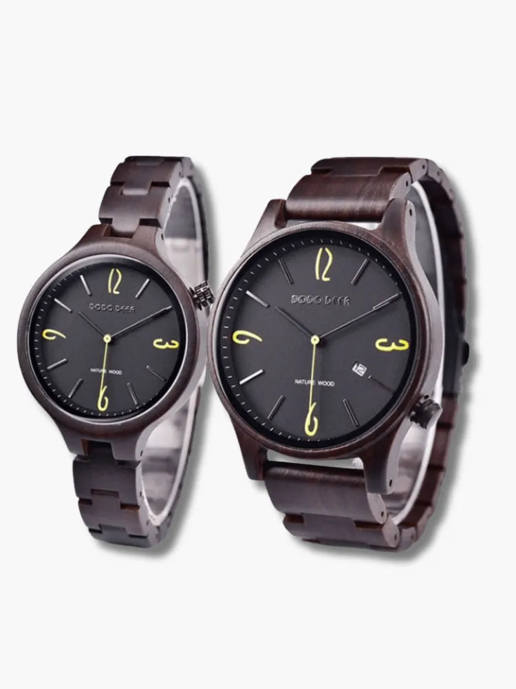 Dark Wood Couple Watches  Bis