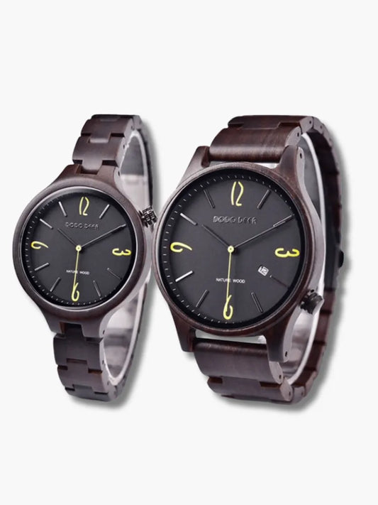 Dark Wood Couple Watches  Bis