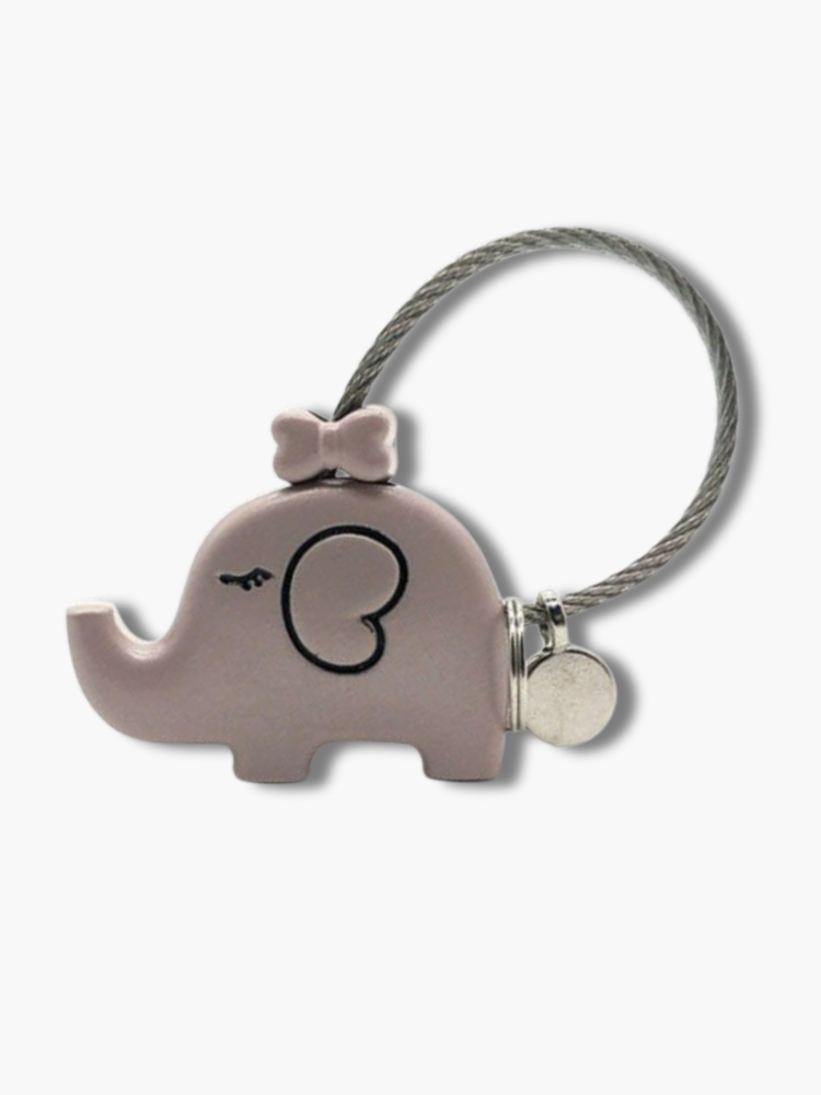 Elephant Couple Keychain