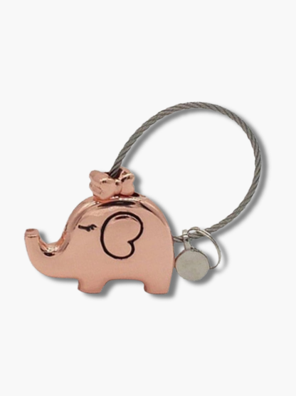 Elephant Couple Keychain