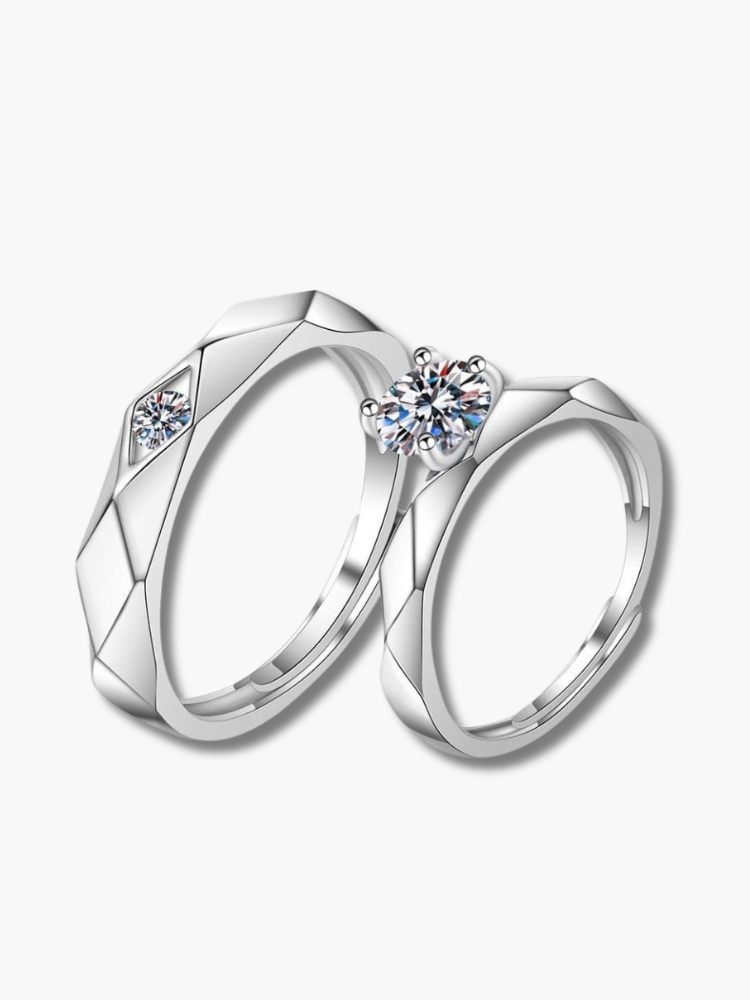 Engagement Silver Rings for Couples