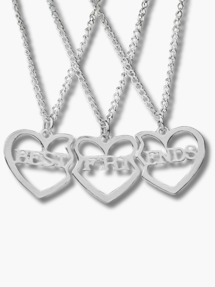 Friendship Heart Necklace for 3