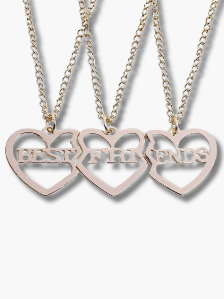 Friendship Heart Necklace for 3