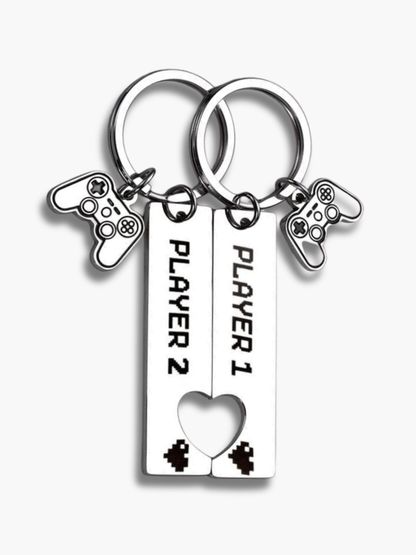 Gamer Couple Keychain