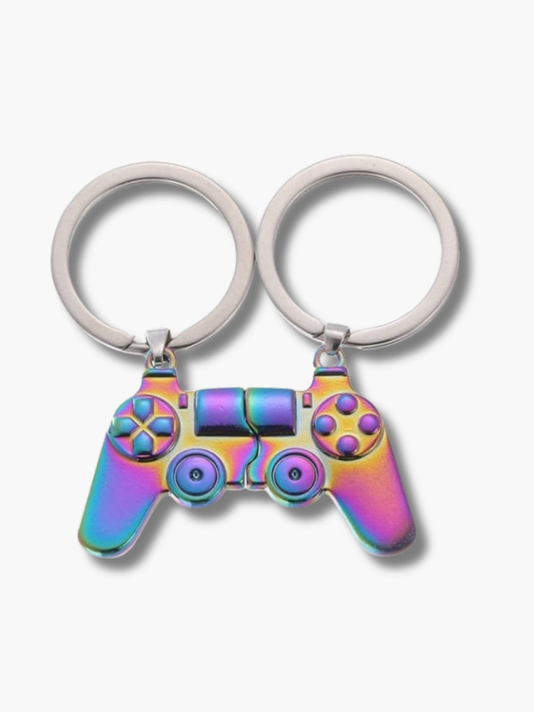 Gamer Themed Couple Keychains
