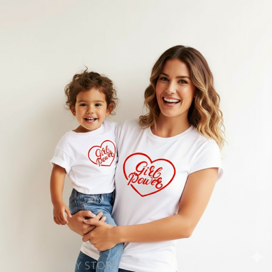 Girl Power Shirts for Mum and Daughter