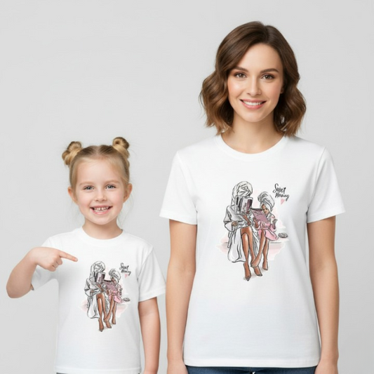 Mom and Daughter T-shirts Set
