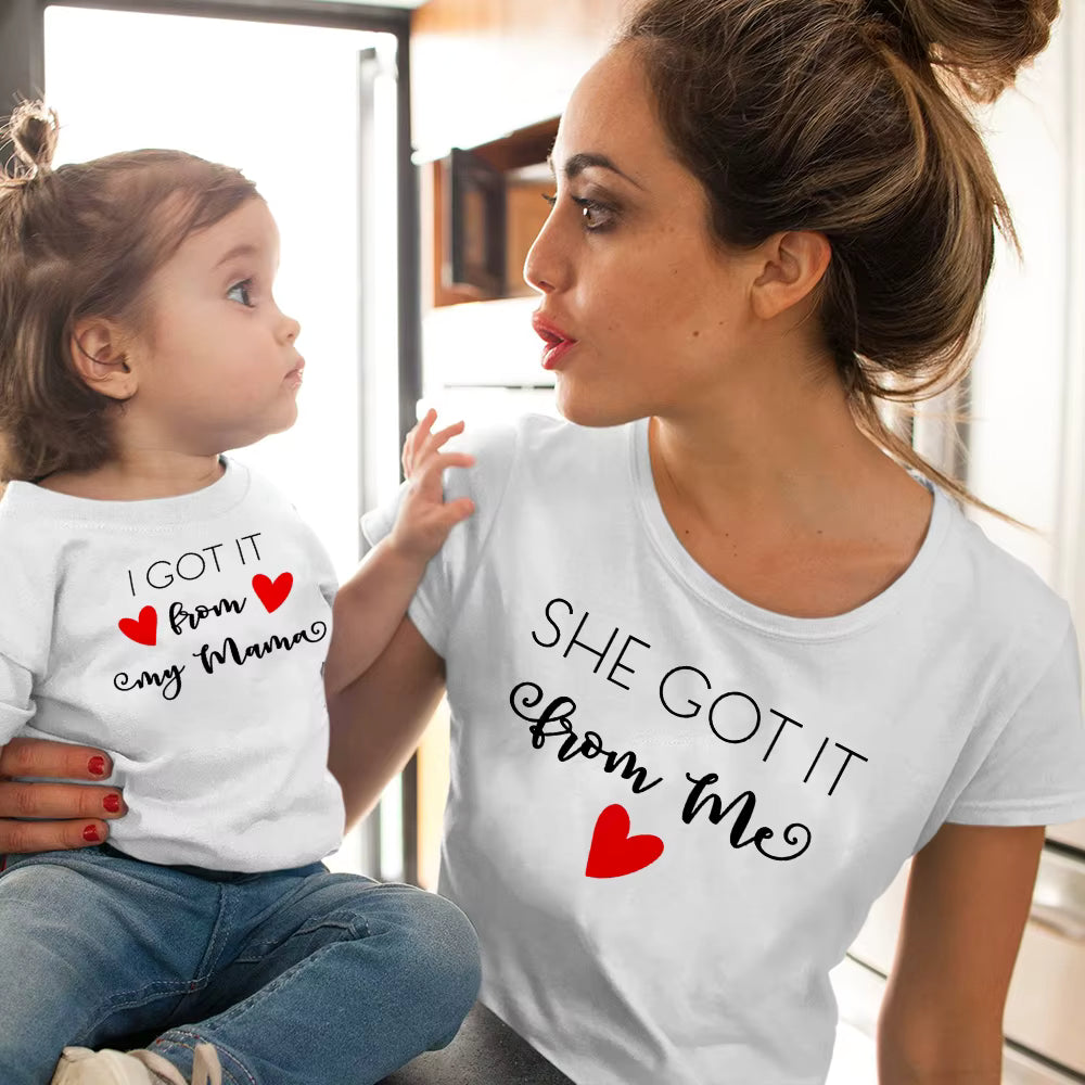 Adorable Mother and Daughter T-shirts