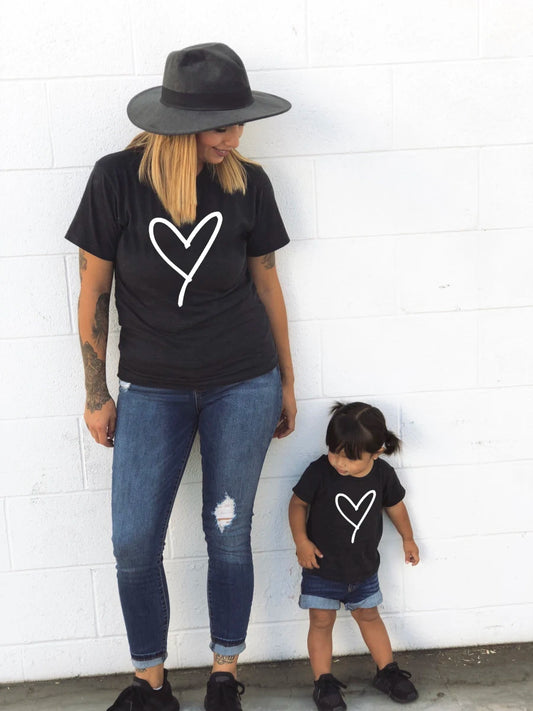 Mother and Daughter Heart T-shirt