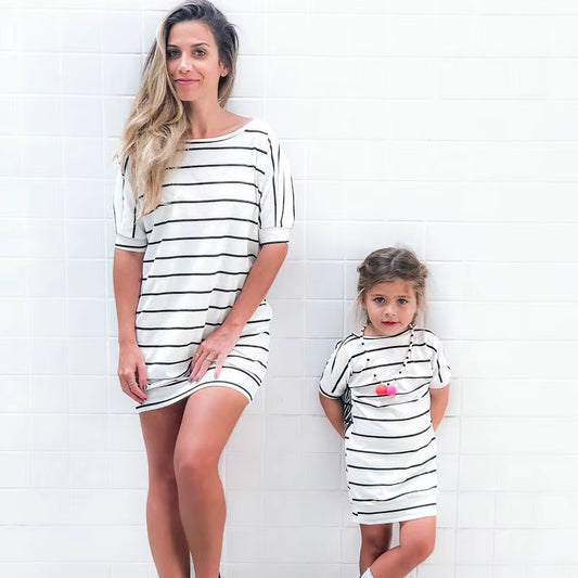 Mum and Daughter Matching T-Shirt Dresses