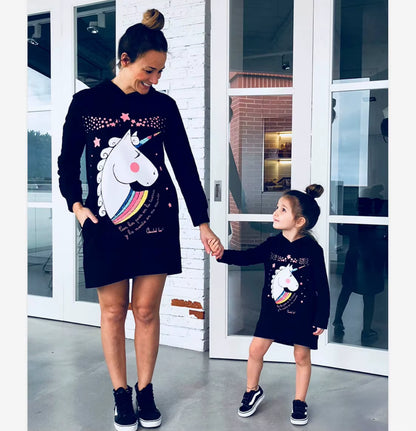 Mother and Daughter Unicorn Dresses
