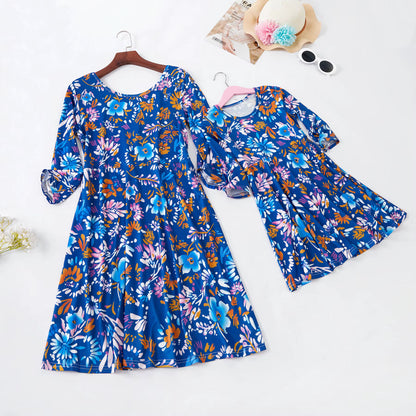 Mum and Daughter Matching Floral Dresses
