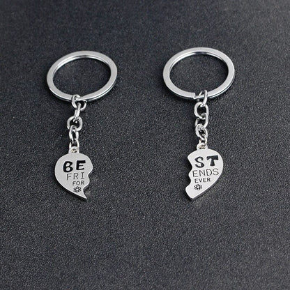 Half Heart Best Friend Keychains