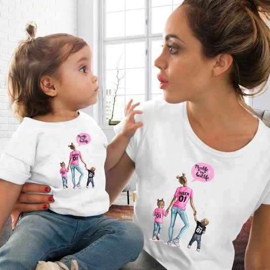 T-shirts Set for Mom and Daughter