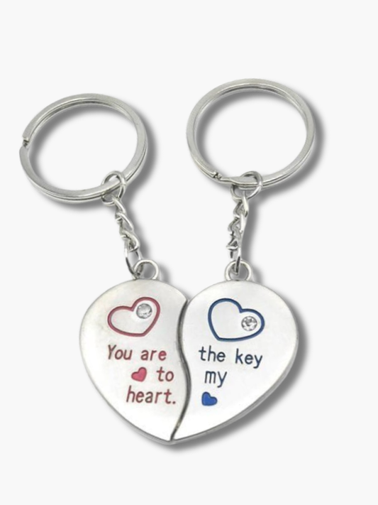 Heart Couple Keychain