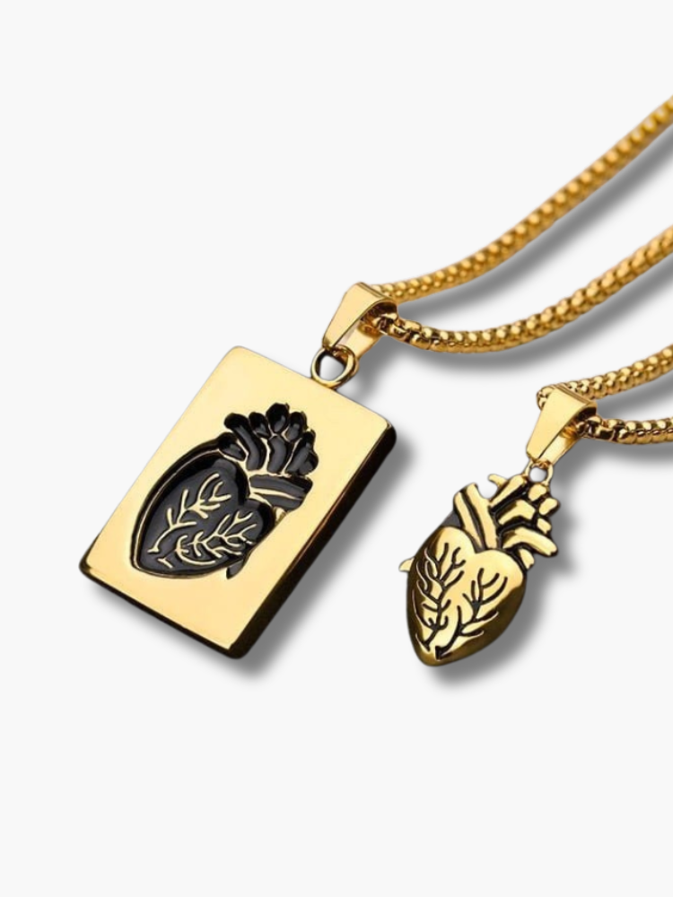 Heart Couple Necklace Set