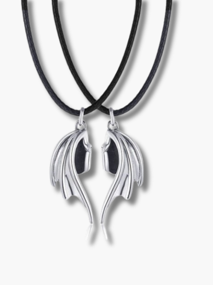 Heart Wing Couple Necklace