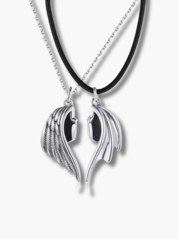 Heart Wing Couple Necklace