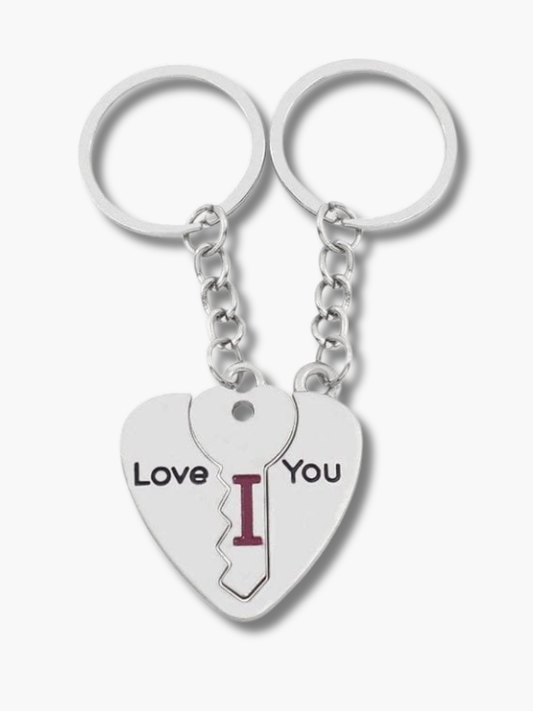 Heart and Key Couple Keyring